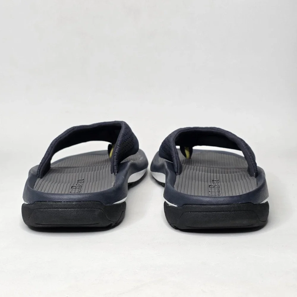 LL Bean Vertigrip Sandals Men's Size 12 Flip Flops Navy Blue Sport Slip On Thong